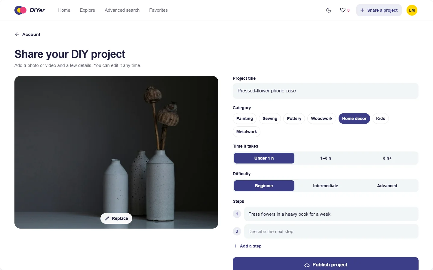 Share a project