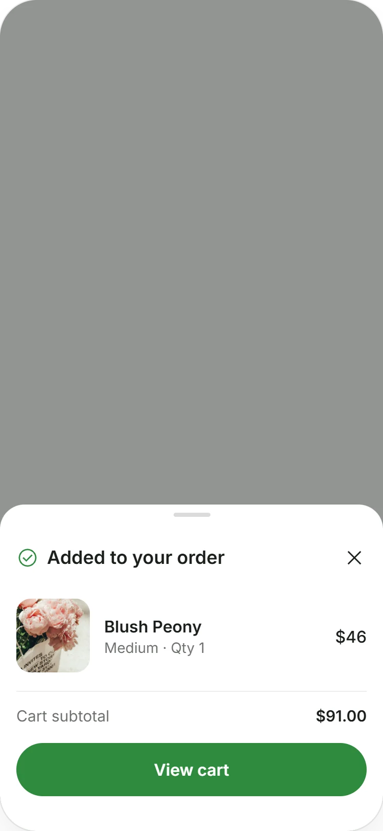 Added to order