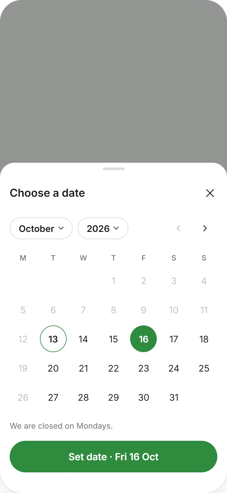 Calendar sheet