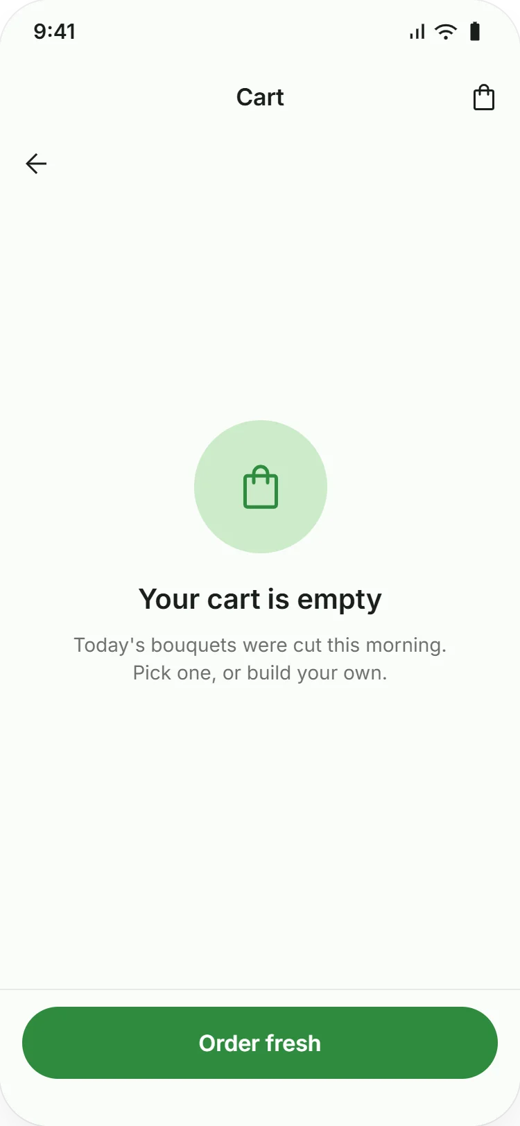 Empty cart