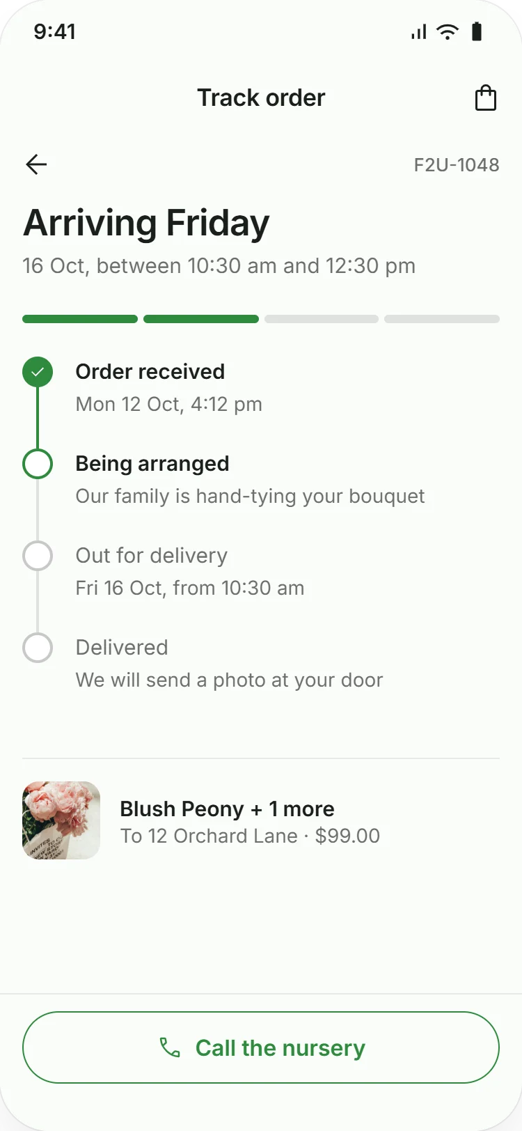 Order tracking