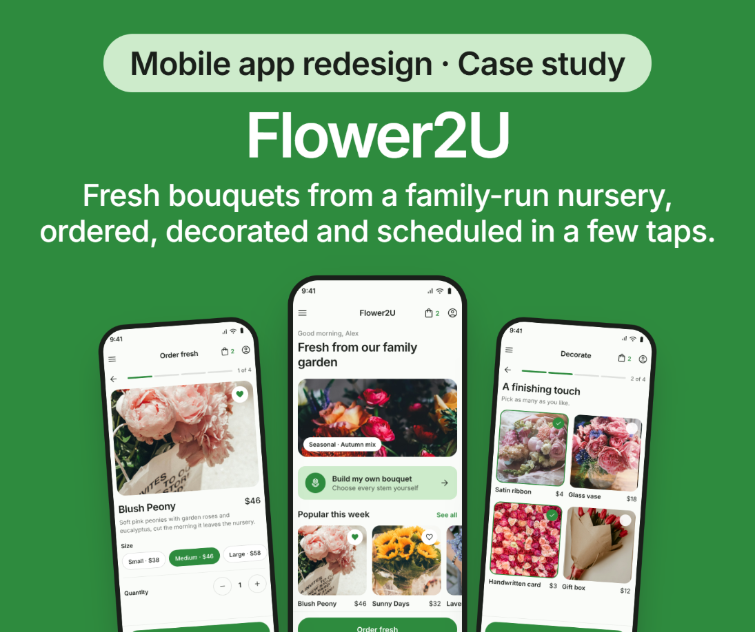 Flower2U app redesign