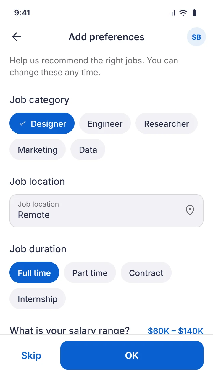 Add preferences