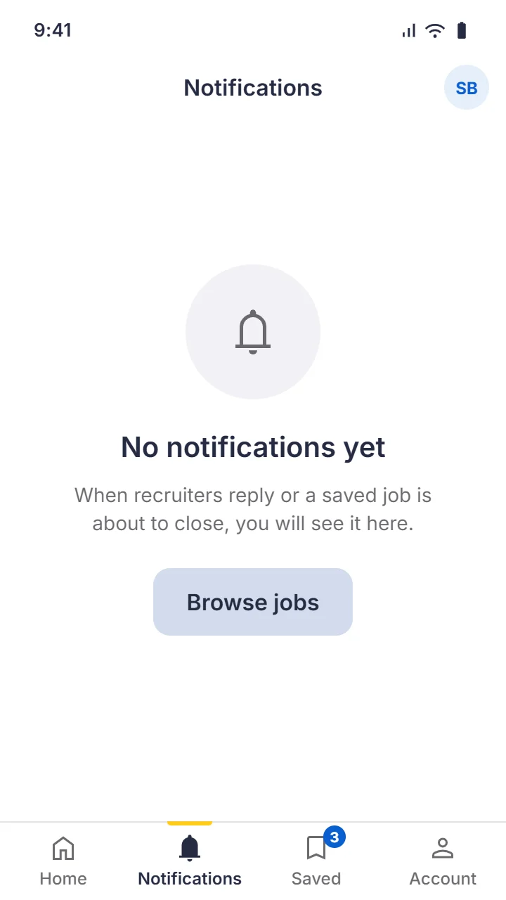 No notifications
