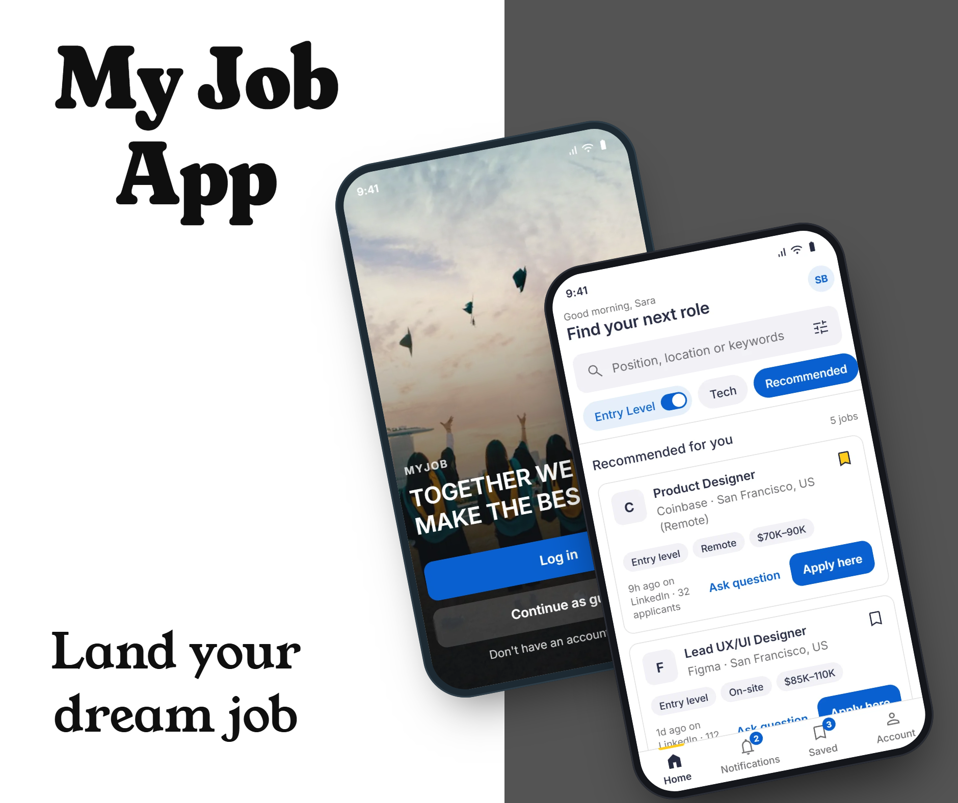 MyJob job-search app redesign case study