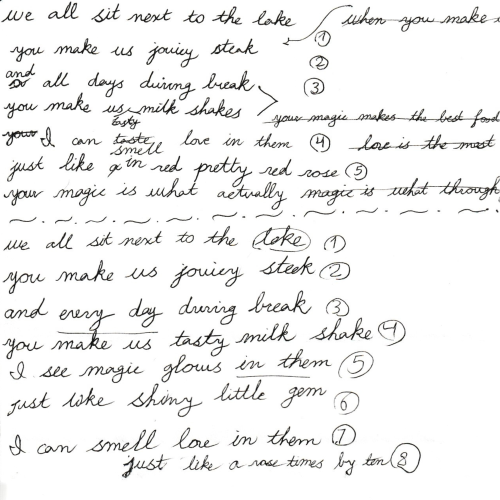 Zahra writing